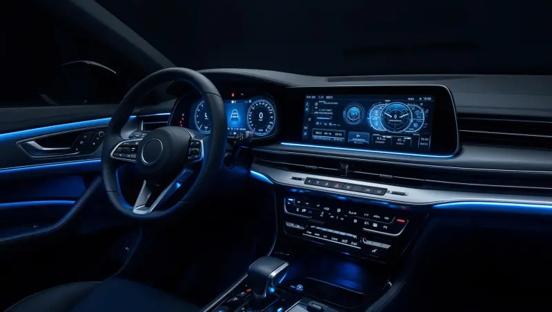 Modern car interior